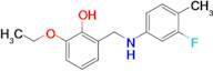 2-Ethoxy-6-(((3-fluoro-4-methylphenyl)amino)methyl)phenol