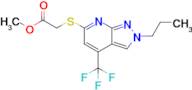 Methyl 2-((2-propyl-4-(trifluoromethyl)-2H-pyrazolo[3,4-b]pyridin-6-yl)thio)acetate