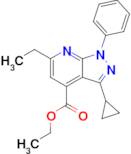 Ethyl 3-cyclopropyl-6-ethyl-1-phenyl-1H-pyrazolo[3,4-b]pyridine-4-carboxylate