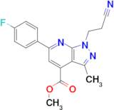 Methyl 1-(2-cyanoethyl)-6-(4-fluorophenyl)-3-methyl-1H-pyrazolo[3,4-b]pyridine-4-carboxylate
