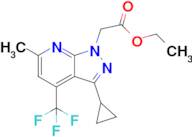 Ethyl 2-(3-cyclopropyl-6-methyl-4-(trifluoromethyl)-1H-pyrazolo[3,4-b]pyridin-1-yl)acetate