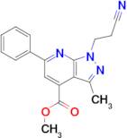Methyl 1-(2-cyanoethyl)-3-methyl-6-phenyl-1H-pyrazolo[3,4-b]pyridine-4-carboxylate