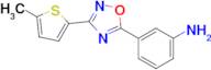 3-(3-(5-Methylthiophen-2-yl)-1,2,4-oxadiazol-5-yl)aniline