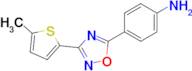 4-(3-(5-Methylthiophen-2-yl)-1,2,4-oxadiazol-5-yl)aniline
