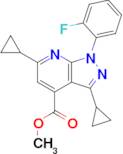 Methyl 3,6-dicyclopropyl-1-(2-fluorophenyl)-1H-pyrazolo[3,4-b]pyridine-4-carboxylate