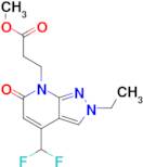 Methyl 3-(4-(difluoromethyl)-2-ethyl-6-oxo-2,6-dihydro-7H-pyrazolo[3,4-b]pyridin-7-yl)propanoate