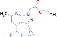 Ethyl 2-(3-cyclopropyl-4-(difluoromethyl)-6-methyl-1H-pyrazolo[3,4-b]pyridin-1-yl)acetate