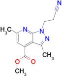 Methyl 1-(2-cyanoethyl)-3,6-dimethyl-1H-pyrazolo[3,4-b]pyridine-4-carboxylate