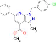 Methyl 1-(4-chlorobenzyl)-3-methyl-6-phenyl-1H-pyrazolo[3,4-b]pyridine-4-carboxylate