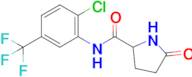 N-(2-chloro-5-(trifluoromethyl)phenyl)-5-oxopyrrolidine-2-carboxamide