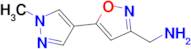 (5-(1-Methyl-1H-pyrazol-4-yl)isoxazol-3-yl)methanamine