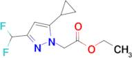 Ethyl 2-(5-cyclopropyl-3-(difluoromethyl)-1H-pyrazol-1-yl)acetate