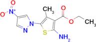 Ethyl 2-amino-4-methyl-5-(4-nitro-1H-pyrazol-1-yl)thiophene-3-carboxylate