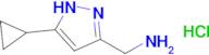 (5-Cyclopropyl-1H-pyrazol-3-yl)methanamine hydrochloride