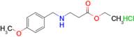 ethyl 3-((4-methoxybenzyl)amino)propanoate hydrochloride