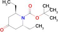 (2R,6R)-2,6-Diethyl-4-oxo-piperidine-1-carboxylic acid tert-butyl ester