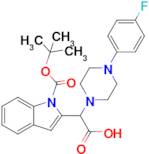 2-{Carboxy-[4-(4-fluoro-phenyl)-piperazin-1-yl]-methyl}-indole-1-carboxylic acid tert-butyl ester