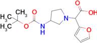 (3-Boc-amino-pyrrolidin-1-yl)-furan-2-yl-acetic acid