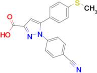 1-(4-Cyano-phenyl)-5-(4-methylsulfanyl-phenyl)-1H-pyrazole-3-carboxylic acid