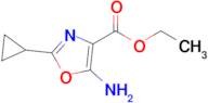 5-Amino-2-cyclopropyl-oxazole-4-carboxylic acid ethyl ester