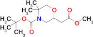 2-Methoxycarbonylmethyl-5,5-dimethyl-morpholine-4-carboxylic acid tert-butyl ester