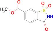 Methyl 3-oxo-2,3-dihydrobenzo[d]isothiazole-6-carboxylate 1,1-dioxide