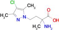 2-Amino-4-(4-chloro-3,5-dimethyl-1h-pyrazol-1-yl)-2-methylbutanoic acid