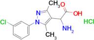 2-Amino-2-(1-(3-chlorophenyl)-3,5-dimethyl-1h-pyrazol-4-yl)acetic acid hydrochloride