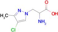 2-Amino-3-(4-chloro-3-methyl-1h-pyrazol-1-yl)propanoic acid