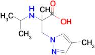 2-(Isopropylamino)-2-methyl-3-(4-methyl-1h-pyrazol-1-yl)propanoic acid