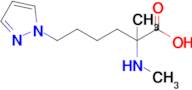 2-Methyl-2-(methylamino)-6-(1h-pyrazol-1-yl)hexanoic acid