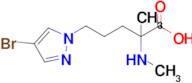 5-(4-Bromo-1h-pyrazol-1-yl)-2-methyl-2-(methylamino)pentanoic acid