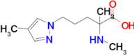 2-Methyl-5-(4-methyl-1h-pyrazol-1-yl)-2-(methylamino)pentanoic acid