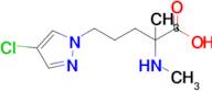 5-(4-Chloro-1h-pyrazol-1-yl)-2-methyl-2-(methylamino)pentanoic acid