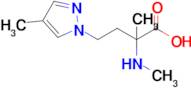 2-Methyl-4-(4-methyl-1h-pyrazol-1-yl)-2-(methylamino)butanoic acid