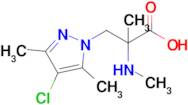 3-(4-Chloro-3,5-dimethyl-1h-pyrazol-1-yl)-2-methyl-2-(methylamino)propanoic acid