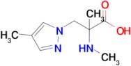 2-Methyl-3-(4-methyl-1h-pyrazol-1-yl)-2-(methylamino)propanoic acid