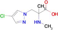 3-(4-Chloro-1h-pyrazol-1-yl)-2-methyl-2-(methylamino)propanoic acid