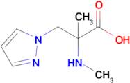 2-Methyl-2-(methylamino)-3-(1h-pyrazol-1-yl)propanoic acid