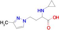 2-(Cyclopropylamino)-4-(3-methyl-1h-pyrazol-1-yl)butanoic acid