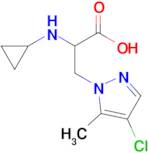 3-(4-Chloro-5-methyl-1h-pyrazol-1-yl)-2-(cyclopropylamino)propanoic acid