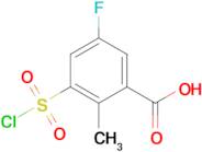 3-(Chlorosulfonyl)-5-fluoro-2-methylbenzoic acid