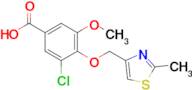 3-Chloro-5-methoxy-4-((2-methylthiazol-4-yl)methoxy)benzoic acid