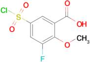 5-(Chlorosulfonyl)-3-fluoro-2-methoxybenzoic acid