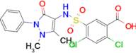 2,4-Dichloro-5-(n-(1,5-dimethyl-3-oxo-2-phenyl-2,3-dihydro-1h-pyrazol-4-yl)sulfamoyl)benzoic acid