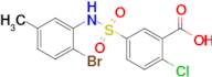 5-(n-(2-Bromo-5-methylphenyl)sulfamoyl)-2-chlorobenzoic acid