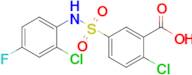 2-Chloro-5-(n-(2-chloro-4-fluorophenyl)sulfamoyl)benzoic acid