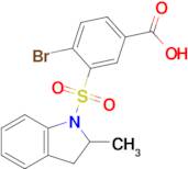 4-Bromo-3-((2-methylindolin-1-yl)sulfonyl)benzoic acid