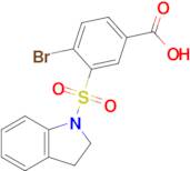 4-Bromo-3-(indolin-1-ylsulfonyl)benzoic acid