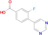 3-Fluoro-4-(pyrimidin-5-yl)benzoic acid